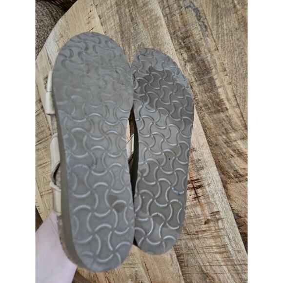 Naot Kayla Size 42 Sandals Rose Gold Metallic Leather Wedge Strappy Slingback - Picture 9 of 9